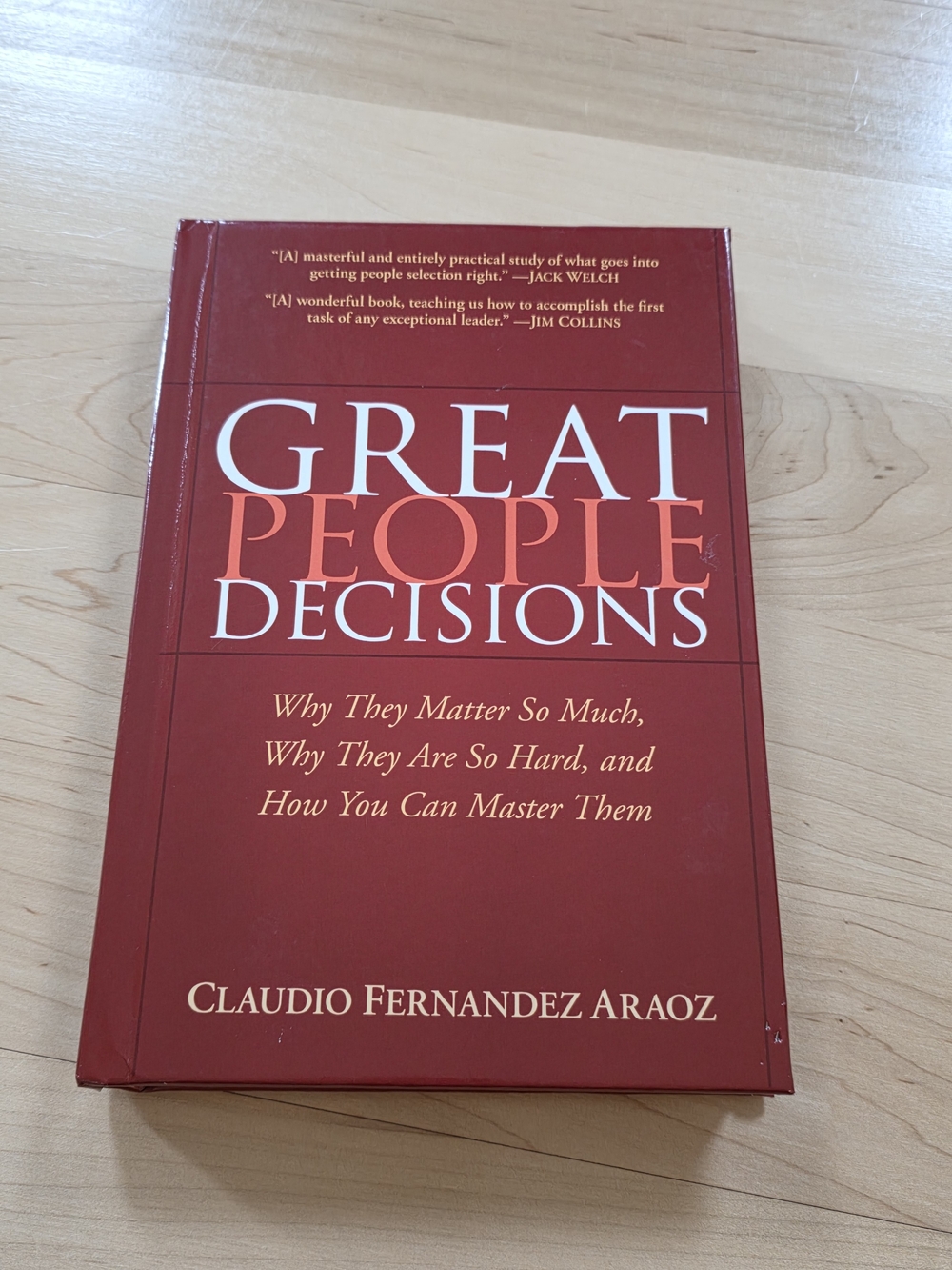 Great People Decisions by Claudio Fernandez Araoz - Red Hardcover